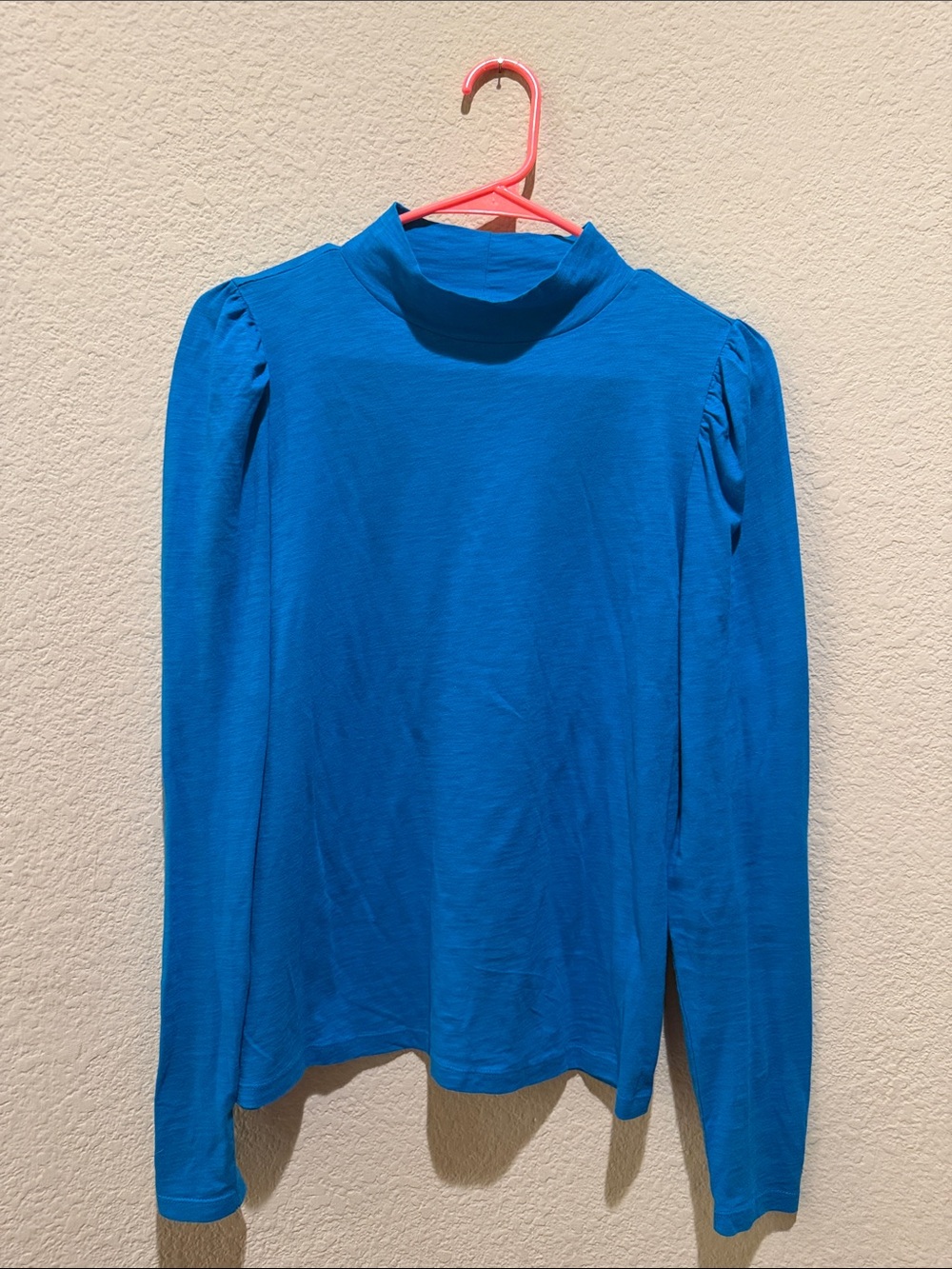 LOFT Cobalt Blue Mock-Neck Long Sleeve Top